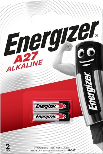 Baterie alcalina ENERGIZER 12 V 2 buc. in ambalaj alarma A27 LR27 /pret pentru 2 baterii/