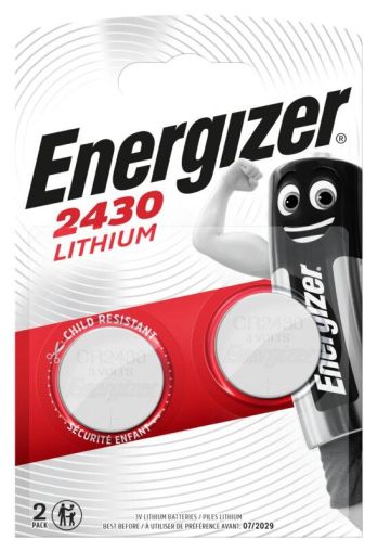 Baterie buton litiu ENERGIZER CR2430, 3V, 2 buc. in blister, pret pentru 2 baterii