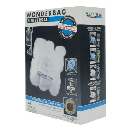 Bag for a vacuum cleaner Rowenta WB484740, WonderBag Endura, Vacuum Bags, Allergy Care set of 4bags (universal), 5-layered, Universal, Textile