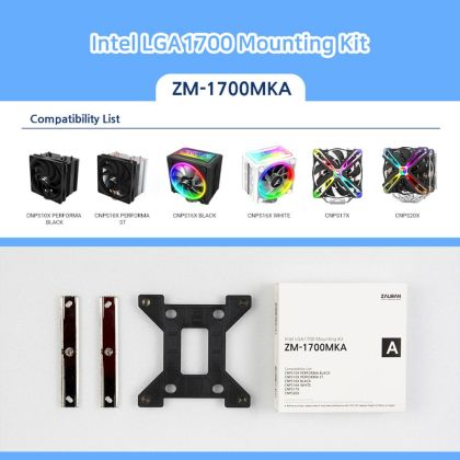 Kit de montare Zalman LGA1700 TYPE-A pentru CNPS10x/16x/17x/20x - ZM1700-MKA
