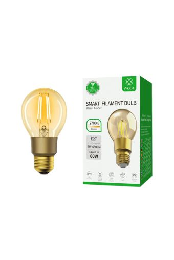 Woox Light - R9078 - WiFi Smart Filament LED Bulb E27, 6W/60W, 650lm