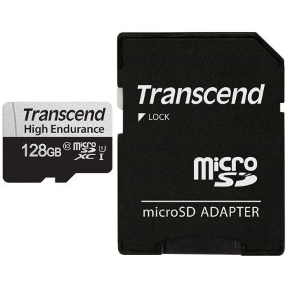 Memory Transcend 128GB micro SD w/ adapter U1, High Endurance