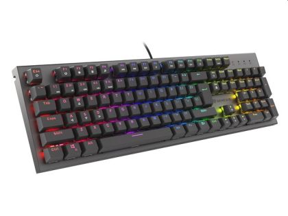 Keyboard Genesis Mechanical Gaming Keyboard Thor 303 RGB Backlight Red Switch Hot Swap US Layout Black