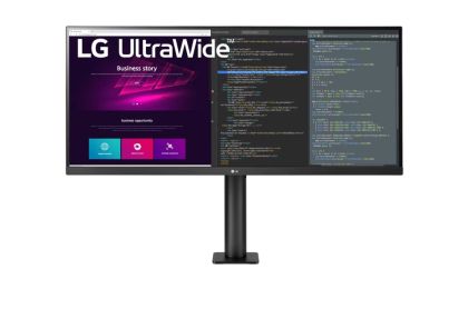 Monitor LG 34WN780P-B, 34" UltraWide Ergo IPS AG, 5ms, CR 1000:1, 300 cd/m2, 21:9, QHD (3440x1440), HDR 10, sRGB 99%, AMD FreeSync, Reader Mode, 75Hz, USB hub 3.0, HDMI, DisplayPort, Speaker 7Wx2, Height Adjustable, Tilt, Swivel, Extend, Retract, Black