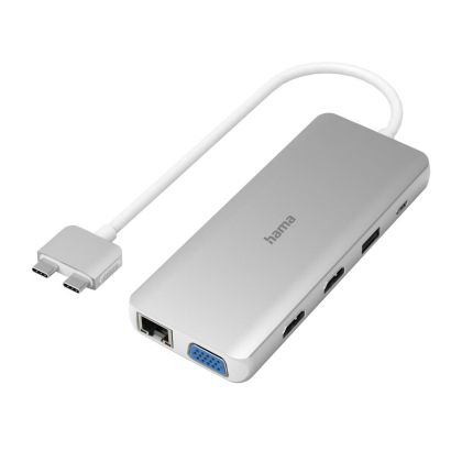 Hub USB-C Hama "Connect2Mac", Multiport pentru Apple MacBook Air & Pro, 12 porturi