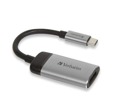Adaptor Verbatim USB-C la HDMI 4K - Cablu USB 3.1 Gen 1/HDMI 10 cm