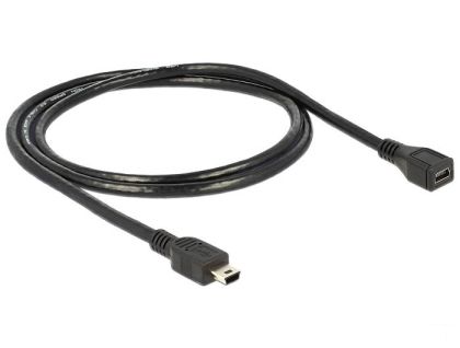 Удължителен кабел DeLock, USB-B женско - USB-B мъжко, USB 2.0, 1 м