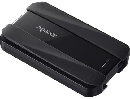 Hard disk Apacer AC533, 1TB 2.5" SATA HDD USB 3.2 Portable Hard Drive Plastic / Rubber Jet black