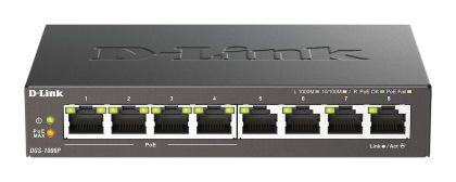 Comutator D-Link DGS-1008P, 4x PoE + 4x standard, 10/100/1000, Gigabit,