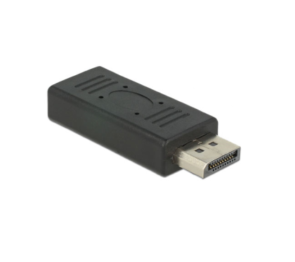 Adaptor Delock, DisplayPort 1.2 tată - DisplayPort mamă, Negru