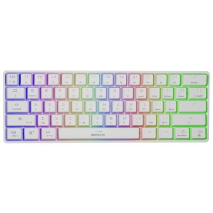 Keyboard Genesis Mechanical Gaming Keyboard Thor 660 Wireless RGB Backlight White GATERON BROWN