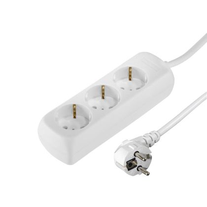Hama 3-Way Power Strip, with child protection, 5 m, white