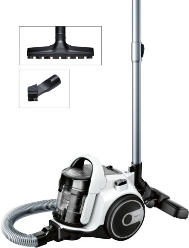 Прахосмукачка Bosch BGS05A222, Vacuum Cleaner, 700 W, Bagless type, 1.5 L, 78 dB(A), Energy efficiency class A, white/black