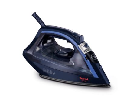 Fier de calcat Tefal FV1713E0, rochie Virtuo albastra, 2000W - 0 - 24 g/min - 0 - 90g/min - Setare manuala - Talpa antiaderenta - Declansator de abur ergonomic - rezervor de apa 200mL - anti picurare - lungime cablu de alimentare 1.9M - mod eco