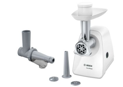 Месомелачка Bosch MFW2515W Meat grinder, SmartPower, 350 W, White