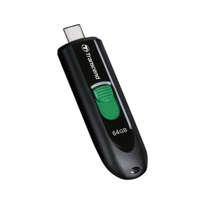 Memorie Transcend 64GB, USB3.2, Pen Drive, Type-C, fără capac, negru