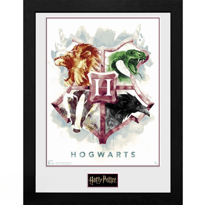 GBEYE HARRY POTTER - Imprimare înrămată „Hogwarts Water Color” (30x40)