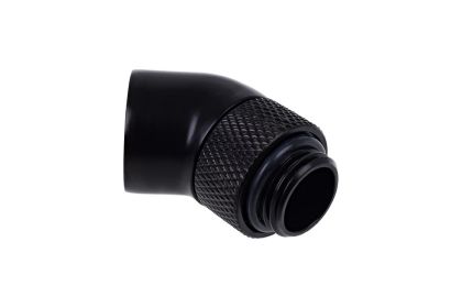 Alphacool Eiszapfen angled adaptor 45° rotatable G1/4 outer thread to G1/4 inner thread - deep black
