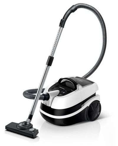 Bosch BWD421PRO, 3in1 vacuum cleaner for dry and wet cleaning, 2.5 lt dust container, 2100 W, HEPA H13, 12 m radius, liquid pick-up nozzles, parquet brush, turbo brush, water tank: 5 l, white -black-silver