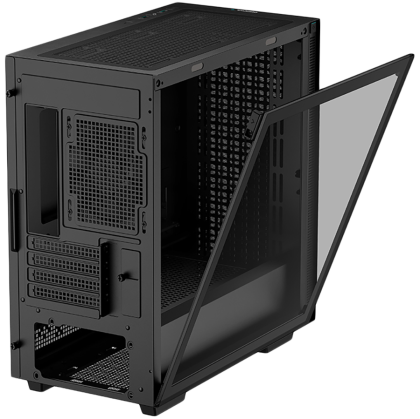 DeepCool CH370, Mid Tower, Mini-ITX/Micro-ATX, 2xUSB3.0, 1xAudio, 1x120mm Pre-Installed Black Fan, Tempered Glass, Mesh Panel, Black