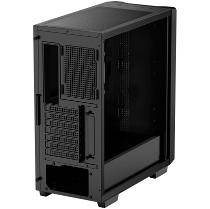 DeepCool CC560 Limited, Turn Mid, Mini-ITX/Micro-ATX/ATX, 1xUSB3.0, 1xUSB2.0, 1xAudio, fără ventilatoare, sticlă securizată, panou plasă, negru