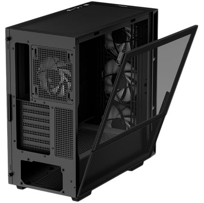 DeepCool CH560, Mid Tower, Mini-ITX/Micro-ATX/ATX/E-ATX, 1xUSB3.0, 1xType-C, 1xAudio, 3x140mm + 1x120mm Pre-Installed ARGB Fans, Hybrid Tempered Glass And Mesh Side Panel, GPU Support Arm , Mesh Front Panel, Black