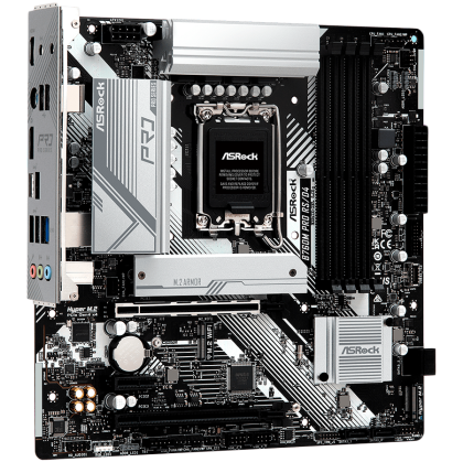 ASROCK MB Desktop B760M Pro RS (S1700, 4x DDR5, 1x PCIe 5.0 x16, 1x PCIe 3.0 x16, 1x PCIe 3.0 x1, 3x Hyper M.2 PCIe Gen4x4, 4x SATA3, 2x USB-C, 5x USB 3.2, 6x USB 2.0 , 1xRJ-45 2.5GB, 1x HDMI, 1x DP, micro ATX.