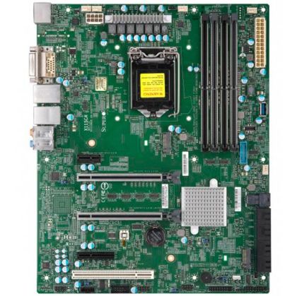 Supermicro mainboard server X11SCA-Bulk Single Socket H4 (LGA 1151), 1x LAN with Intel Ethernet Controller I210-ATSingle LAN with Intel PHY I219LM LAN controller, 1 PCI-E 3.0 x4, 1 PCI-E 3.0 x1, 2 PCI-Ex16 slots