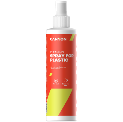 CANYON CCL22, Plastic Cleaning Spray for external plastic and metal surfaces of computers, telephones, fax machines and other office equipment, 250ml, 58x58x195mm, 0.277kg