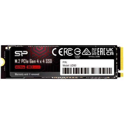 Silicon Power UD90 500GB SSD PCIe Gen 4x4 SSD UD90 - PCIe Gen4x4 & NVMe 1.4, 3D NAND, SLC Cache + HMB, 5 ani garanție - Max 4800/4200 MB/s, EAN: 4713436147299