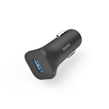 Hama Car Charger with USB-A Socket, 6 W, black