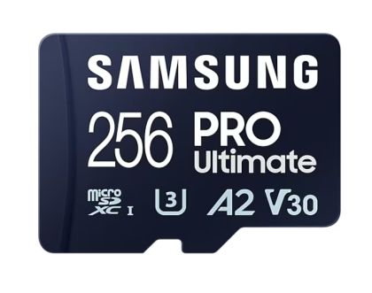 Memory Samsung 256GB micro SD Card PRO Ultimate with Adapter , UHS-I, Read 200MB/s - Write 130MB/s, U3, V30, A2