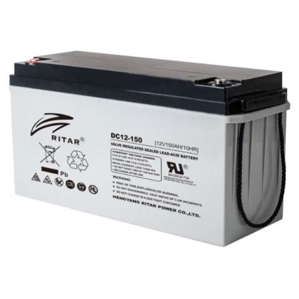 Baterie plumb AGM Deep cycle RITAR (DC12-150), 12V, 150Ah, 483 / 170 /241 mm F12/M8 RITAR, Pentru sisteme solare