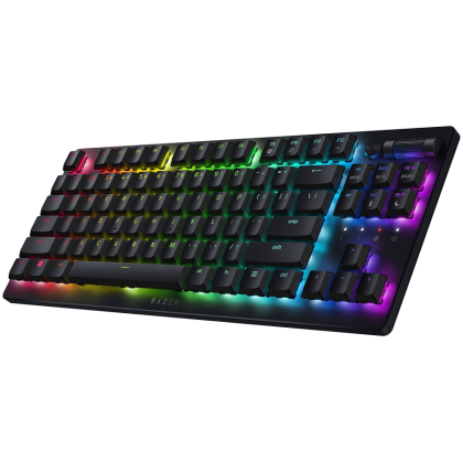 Razer DeathStalker V2 Pro Tenkeyless - Linear Optical Switch - US - Black, Gaming Keyboard, Razer™ Low-Profile Optical Switches (Linear), RGB Chroma, Top-Class Connectivity, Ultra-Long 50-hour Battery Life, Fully programmable keys with on -the-fly macro r