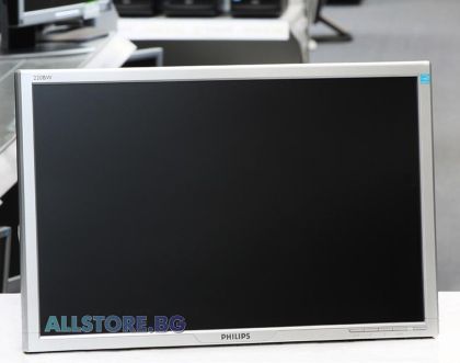 Philips 220BW9, 22" 1680x1050 WSXGA+16:10 Stereo Speakers + USB Hub, Silver/Black, Grade A