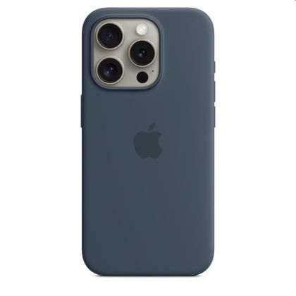 Case Apple iPhone 15 Pro Silicone Case with MagSafe - Storm Blue
