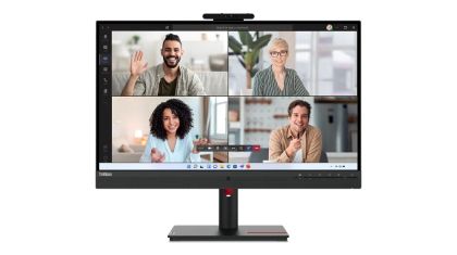 Monitor Lenovo ThinkVision T27hv-30 27" IPS, WLED, 16:9, 2560x1440, 4ms, 1000:1, 75Hz, 5MP IR&RGB camera, 5Wx2 Speakers, USB-C, HDMI, DP, RJ45, Tilt, Swivel, Pivot, Height Adjust Stand