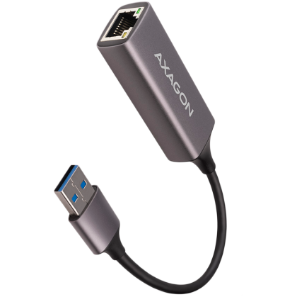 AXAGON ADE-TR Type-A USB3.2 Gen 1 - Gigabit Ethernet 10/100/1000 Adapter, metal, titan gray