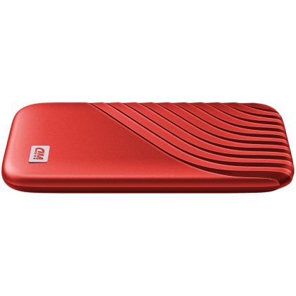 WD 2TB My Passport SSD - Portable SSD, up to 1050MB/s Read and 1000MB/s Write Speeds, USB 3.2 Gen 2 - Red, EAN: 619659184599