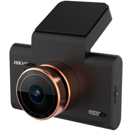 Hikvision FHD Dashcam C6 Pro, OS 05A20, 30 fps@1600P, H265, FOV 106°, ecran IPS de 3 inchi, GPS, suport ADAS, micro SD de până la 256 GB, MIC și difuzor încorporate, Wi-Fi, G- senzor, mini USB, cablu de 3,8 m.