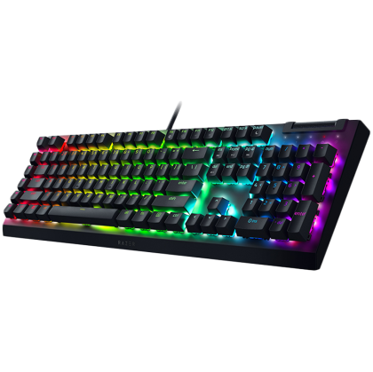 Razer BlackWidow V4 X Mechanical Gaming Keyboard, US Layout, Green Switch, Razer Chroma™ RGB, 6 Macro Keys, Lubricated Stabilizers, Media Roller