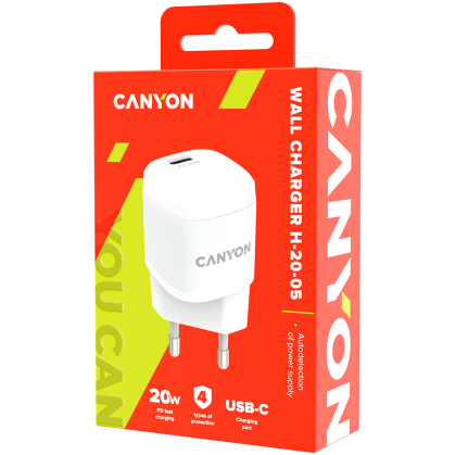 CANYON charger H-20-05 PD 20W USB-C Black