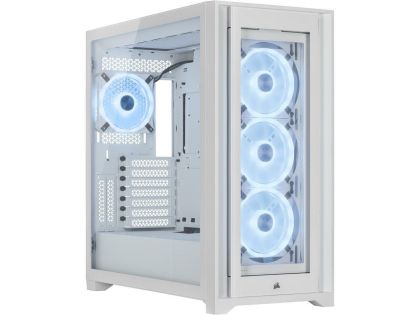 Case Corsair iCUE 5000X RGB QL Edition Mid Tower, Tempered Glass, White