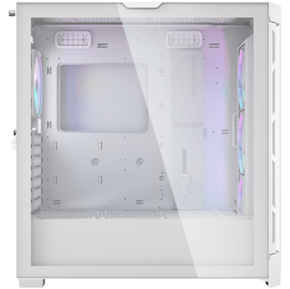COUGAR DUOFACE PRO RGB White, Mid-Tower, Tempered Glass + Airflow front panels, 4x 120mm ARGB fans, GPU Holder, mITX/mATX/ATX/CEB/E-ATX, 1x Type-C Gen 2, 2x USB 3.0, 1x USB 2.0, Audio/Mic 3.5mm jack, RGB Button, 496x240x465 (mm)