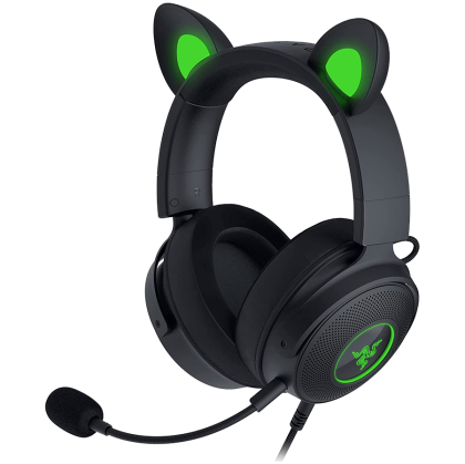 Razer Kraken Kitty V2 Pro, Gaming Wired Headset, Razer Chroma RGB, Stream Reactive Lighting, Docked Mode, 50 mm audio drivers, USB, Passive noise-canceling Microphone, Volume Control
