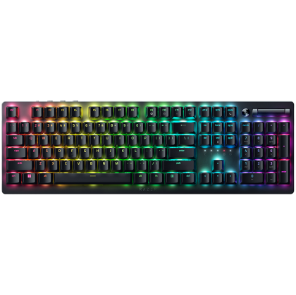 Razer DeathStalker V2 Pro - Comutator optic liniar - SUA, tastatură optică pentru jocuri RGB cu profil scăzut fără fir, iluminare de fundal RGB, taste iluminate din spate, capace gravate cu laser cu acoperire ultra-durabilă