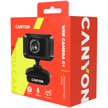 Cameră web CANYON cu rezoluție îmbunătățită de 1,3 megapixeli cu conector USB2.0