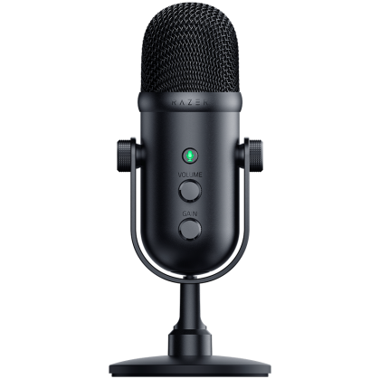 Razer Seiren V2 Pro, Professional-grade USB Microphone for Streamers, 30 mm Dynamic Microphone, High Pass Filter, Analog Gain Limiter, Frequency response: 20Hz, MAX SPL: 120 dB