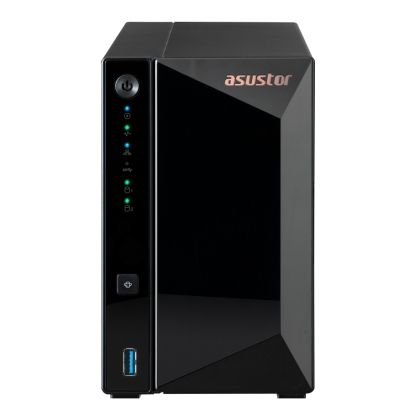 Network storage Asustor AS3302T_V2, 2 bay NAS, Realtek RTD1619B, Quad-Core, 1.7GHz (not ex.), 2.5GbE x1, USB3.2 Gen1 x3, WOW (Wake on WAN), Ttoolless installation, with hot-swappable tray, hardware encryption, MyArchive, EZ connect, EZ Sync, WoL, System S