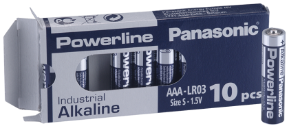 Baterii alcaline industriale LR03 AAA 1.5V 10PK INDUSTRIAL Powerline PANASONIC
